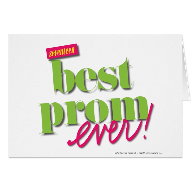 Cartão O melhor verde do baile de formatura nunca - (Frente Horizontal)