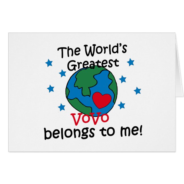 Cartão O melhor VoVo pertence-me (Frente Horizontal)