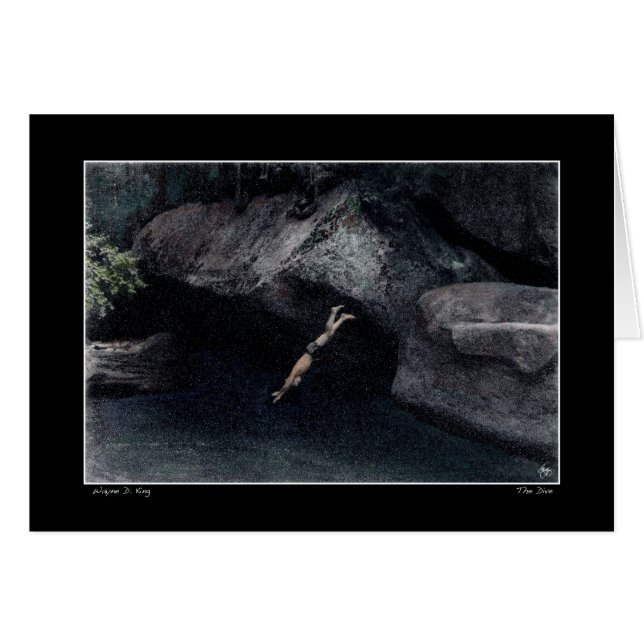 Cartão O mergulho (Frente Horizontal)