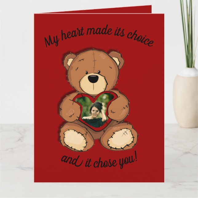 Cartão O meu coração fez a sua escolha. (Frente)