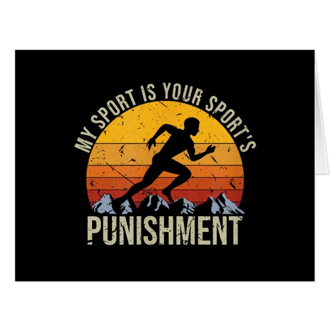 Cartão O Meu Esporte É A Sua Pena Esportiva. (Frente horizontal)