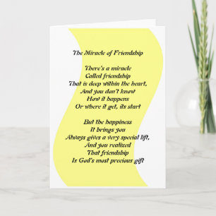 Cartão O Milagre da Amizade