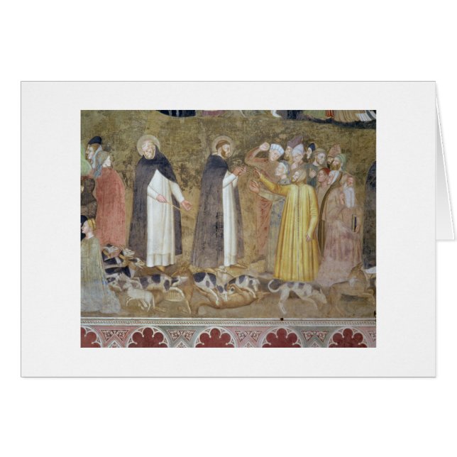 Cartão O militante da igreja e triunfante, detalhe de (Frente Horizontal)