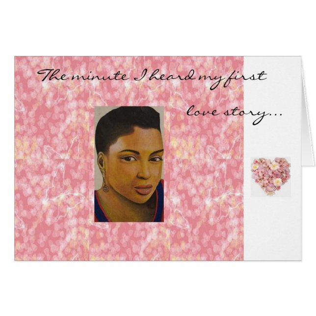 Cartão O minuto eu ouvi meu primeiro Love Story… (Frente Horizontal)