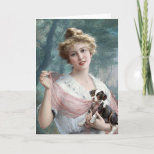 Cartão O Mischievous Puppy   Émile Vernon