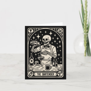 Cartão O Mixologista Bartender Tarot Card Halloween Barm