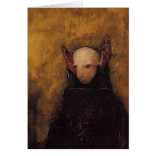 Cartão O monstro por Odilon Redon