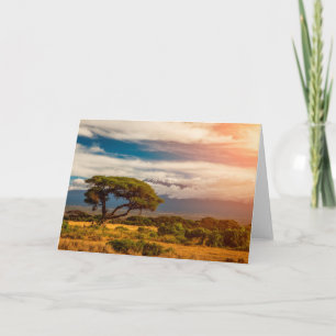 Cartão O Monte Kilimanjaro   Amboseli, Kenya