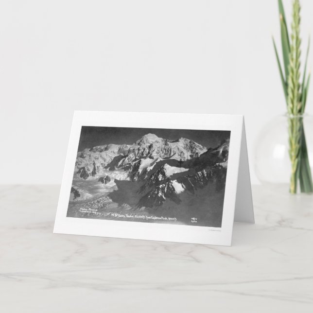 Cartão O Monte McKinley Alaska 1910 (Frente)