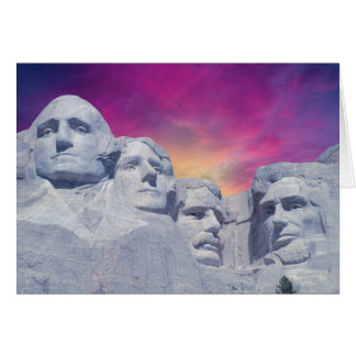 Cartão O Monte Rushmore, presidentes de South Dakota, EUA