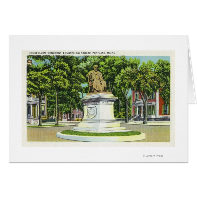 Cartão O Monumento Longfellow # 2 (Frente Horizontal)
