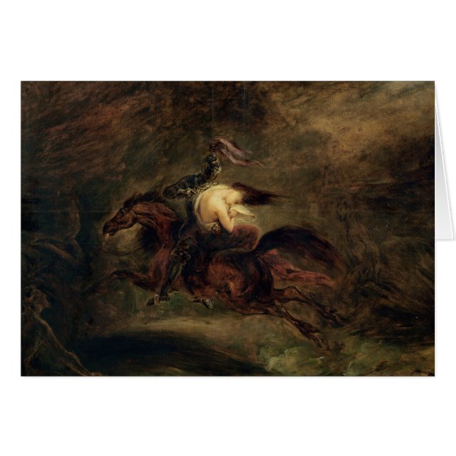 Cartão O morto vai rapidamente, 1830 (Frente Horizontal)