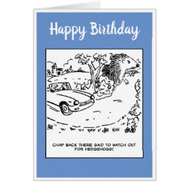 Cartão O Motorista Disse Para Cuidar Da Piada De Hedgehog