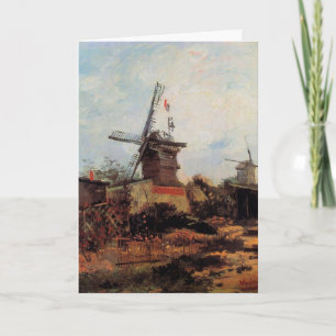 Cartão O Moulin de Blute Fin por Vincent van Gogh