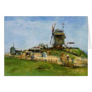Cartão O Moulin de la Galette por Vincent van Gogh
