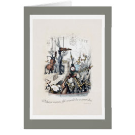 Cartão O Mundo Imaginário de J. Grandville - Surrealismo