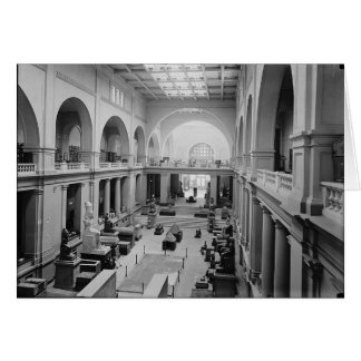 Cartão O Museu Egípcio (Interior) por volta de 1934