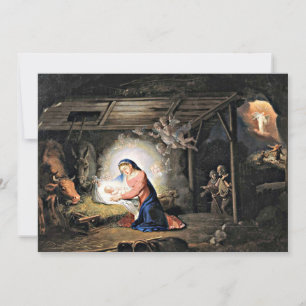Cartão O Nascimento de Cristo por Vladimir Borovikovsky,