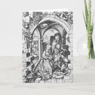 Cartão O Nascimento de Jesus (por Martin Schongauer)