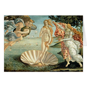 Cartão O nascimento de Venus, c.1485 (tempera em canvas)