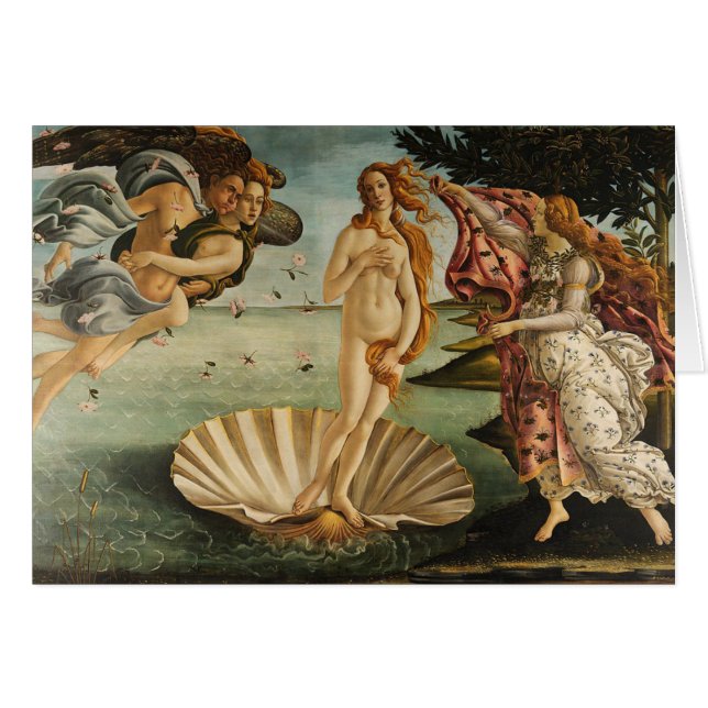 Cartão O Nascimento de Vênus - Sandro Botticelli (Frente Horizontal)