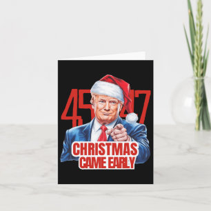 Cartão O Natal Chegou Engraçado O Donald Trump Papais noe