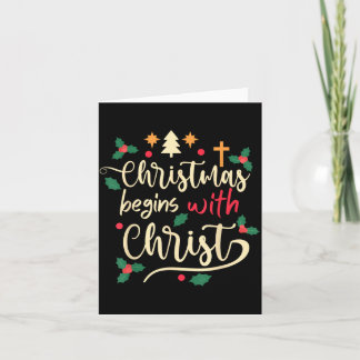 Cartão O Natal Começa Com Cristo Dia De Natal Cristão