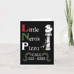 Cartão O Natal da Pizza Nero