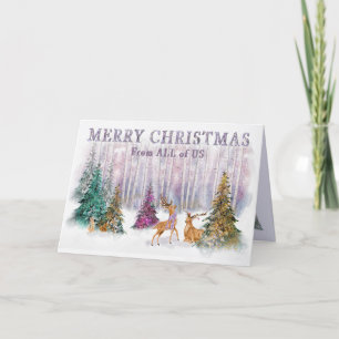 Cartão O Natal De Todos Os Eua Forest Wildlife Card