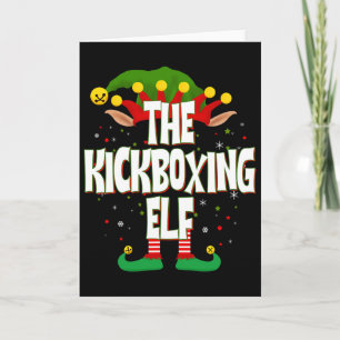 Cartão O Natal do Elfo de Kickboxing