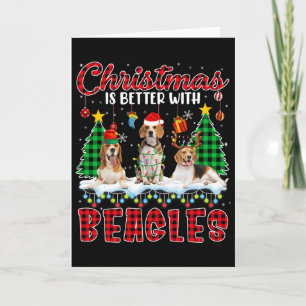 Cartão O Natal É Melhor Com Papais noeis De Beagles Elf R