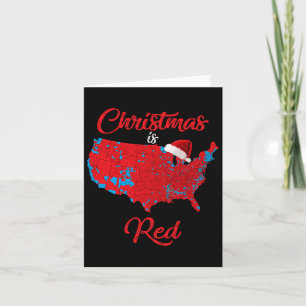 Cartão O Natal É Vermelho 2024 Mapa Eleitoral Trump Lands