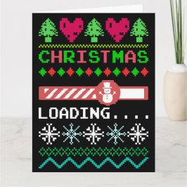 Cartão O Natal Está Carregando Um Suéter De Natal Feio En