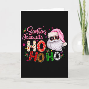 Cartão O Natal Favorito do Papai Noel Ho Ho Ho Papai Noel