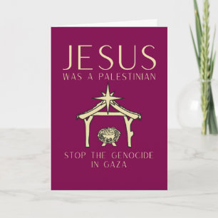 Cartão O Natal Jesus Era Palestino Gaza Direitos Humanos