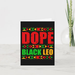 Cartão O negro de droga Leo Black History Month Melanin A