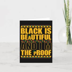 Cartão O Negro é bonito e eu sou a prova da história negr