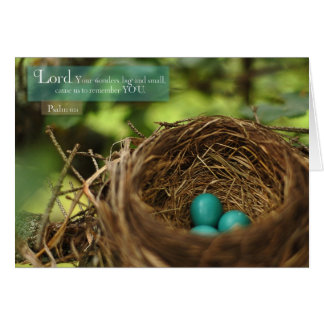 Cartão O ninho do pisco de peito vermelho