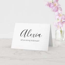 Cartão o nome personalizado é minha madrinha minimalista