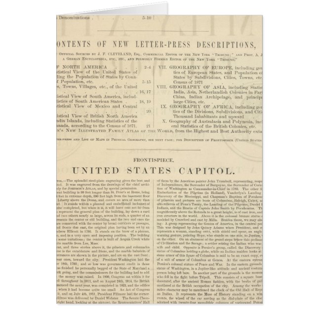 Cartão O novo Atlas da Família Ilustrada de Verso Johnson (Frente)