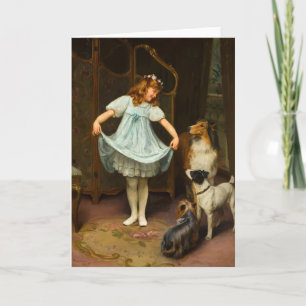 Cartão O Novo Vestido   Arthur John Elsley