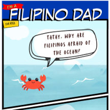 O Oceano é Tubig—Cartão Divertido do Dia do Pai Fi