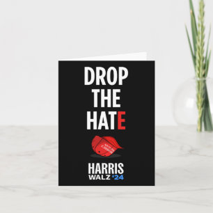 Cartão O ódio - No Maga Hat Vote Kamala Harris Tim Walz
