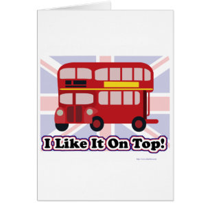 Cartão O ônibus britânico