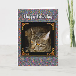 Cartão O ouro Eyes o aniversário