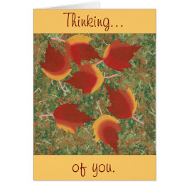 Cartão O outono deixa o Abstrato de cartografia vermelha 