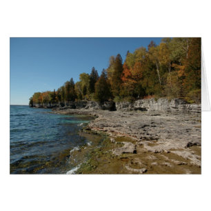 Cartão O outono vem ao lago Michigan