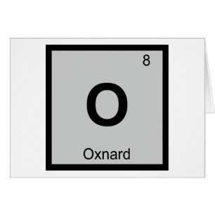 Cartão O - Oxnard Califórnia Química Tabela Periódica
