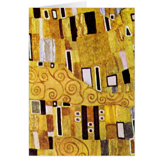 Cartão O padrão de beijo de Gustav Klimt, Art Nouveau (Frente)