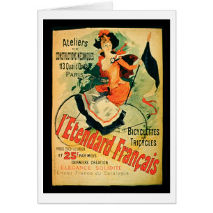 Cartão "O padrão francês", propaganda de poster 'comeu